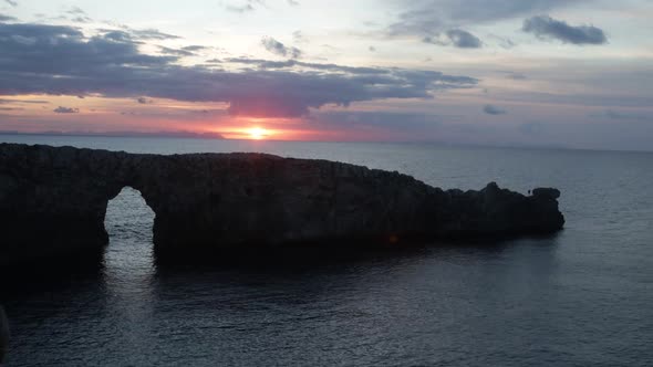 Aerial View of Pont d'en Gil in Menorca