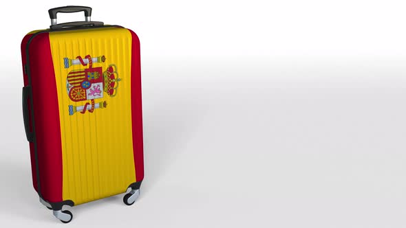 Traveler's Suitcase Featuring Flag of Spain alt