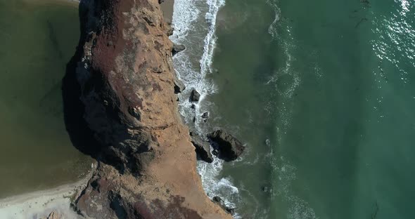 Aerial View of Big Sur Coast High Way 1 near Monterrey California