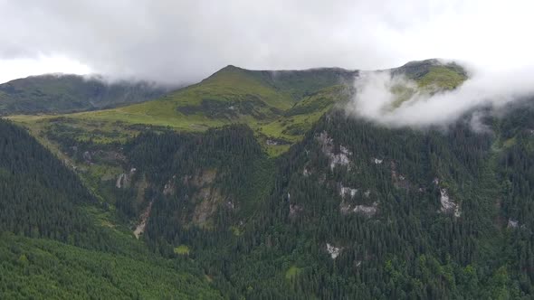 Rodnei Mountains Aerial View, Romania