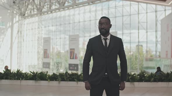 Portrait of African-American Businessman in Mall