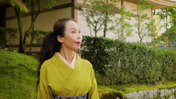 Elegant Japanese woman in Kyoto Japan