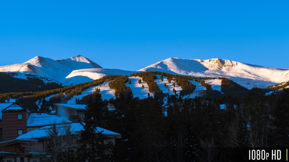 Sunrise Timelapse of Breckenridge Colorado Ski Mountain