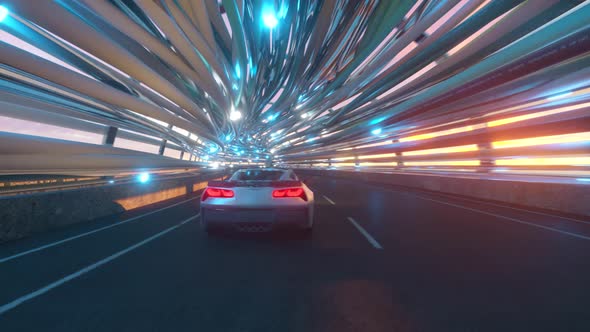 The Movement of Car on a Futuristic Bridge with Fiber Optic