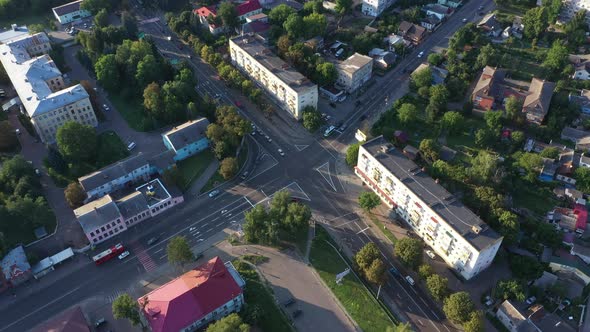 Automobile Crossroads In The Ukrainian City