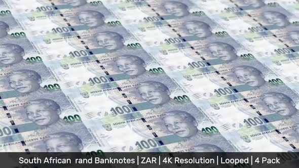 South Africa Banknotes Money / South African rand / Currency R / ZAR / 4 Pack - 4K