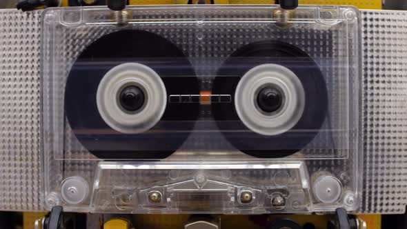 The Cassette Is Played In The Tape Recorder And Rewind The Reel Of The Tape