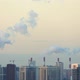 City skyline with smoking plant chimneys, stock video - VideoHive Item for Sale