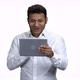 Shocked Man Looking at Digital Tablet - VideoHive Item for Sale