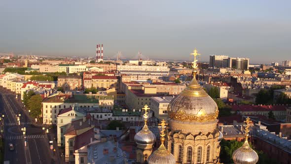 Aerial View Of Cathedral Church On The Embankment, St. Petersburg 155
