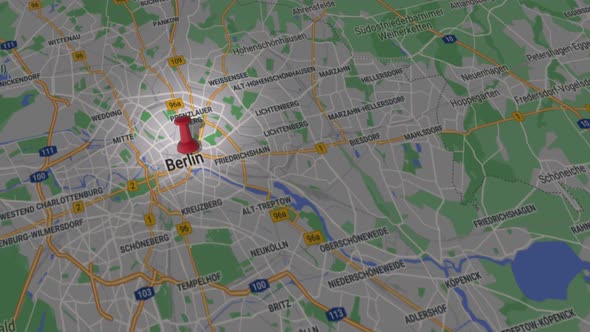 Berlin On Map 4K