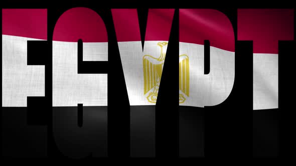 Egypt Flag Into Country Name