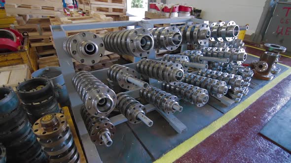 Oil and Gas Wellhead Tree Equipment Production Plant. Modifications of Wellhead Fittings and