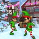 Santa dancing salsa with elves in a Christmas village - VideoHive Item for Sale