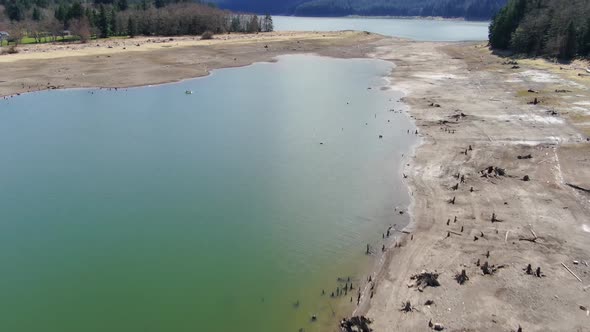 Flying over the magnificent Alder Lake in beautiful Washington State