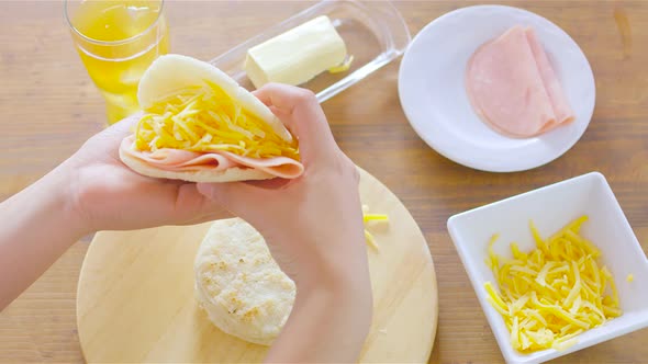 Arepas, Venezuelan dish made of corn flour