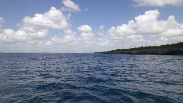 Sea With The Coast On The Horizon