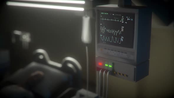 A patient is in the hospital heart beat