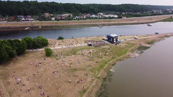 Jonines 2021 in Kaunas city, aerial drone view
