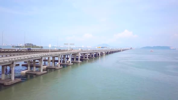 Penang Bridge Drone Shot 