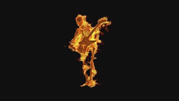 Burning Skeleton - Guitar Player