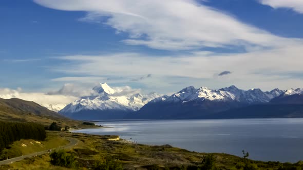 New Zealand Lake Pukaki timelapse