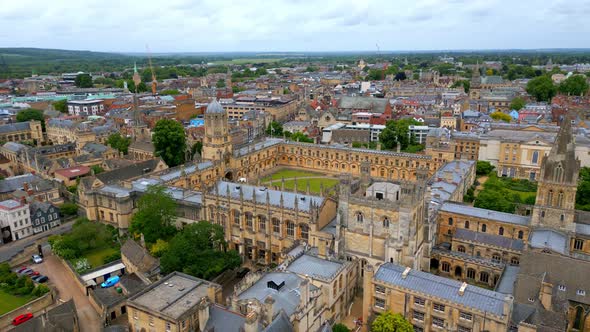 University of Oxford From Above  Christ Church University Aerial View