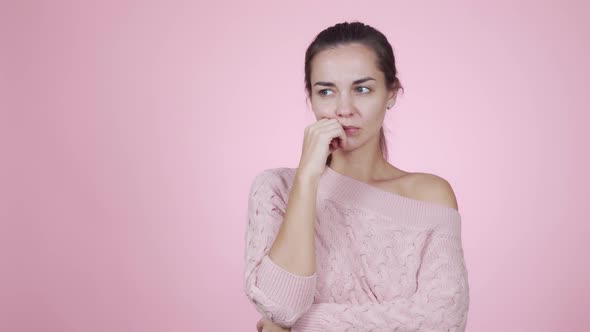 Beautiful Doubting Woman Thinking About a Way To Solve a Problem