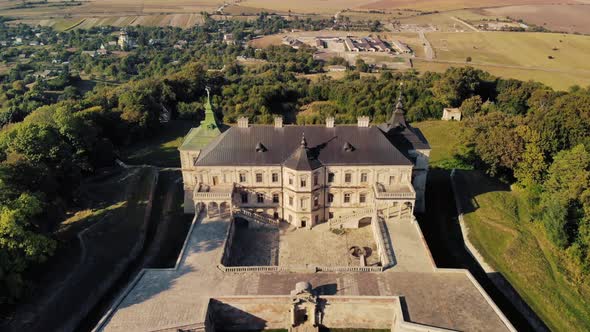 Aerial View of Ancient Castle