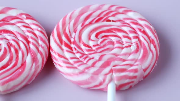 Close Up of Lollipop Candy on Table