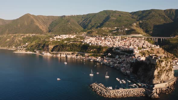 Scilla City in Calabria near the Sea