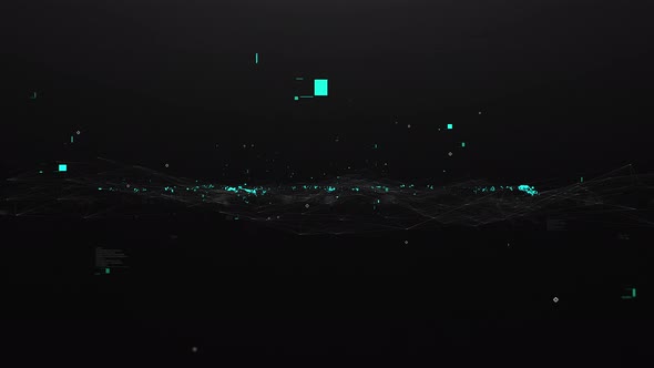 Background with Neon Bubbles and Lines alt