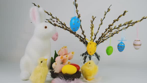 Beautiful Easter Background with Eggs