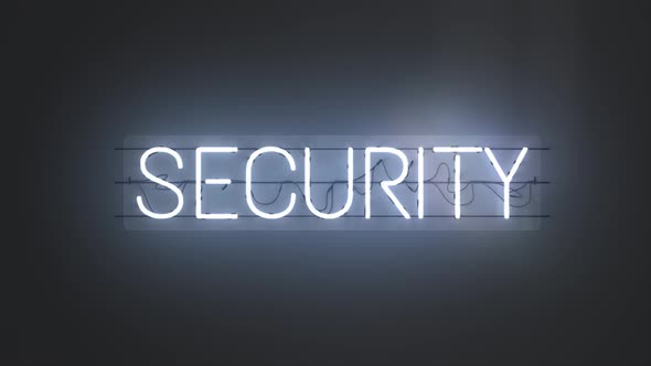 Neon Sign Text Background Word Security