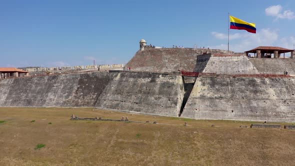 The Famous Tourist Place in Cartagena Colombia Aerial View