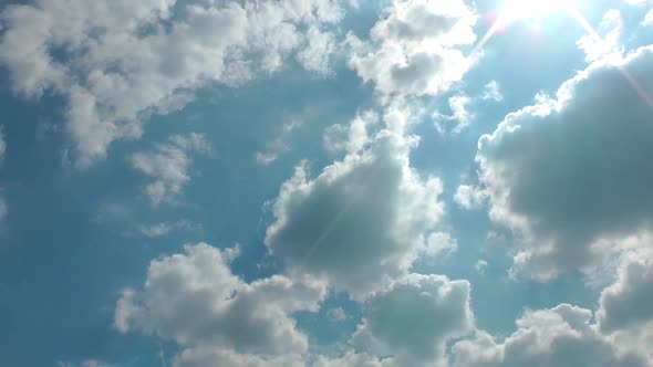 Wild Blue Sky And Cumulus Rain Clouds