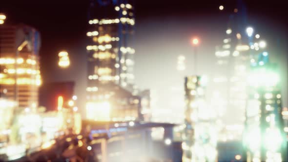 Blurred Cityscape Background Scene at Night alt