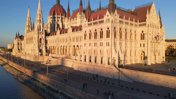 The neo-Gothic architecture of the Hungarian Parliament Building