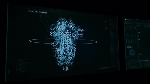 Scientific Laboratory Interface Scanning Sars Covid Virus Protein Structure