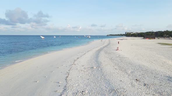 Beautiful Beach Near the Coast of Zanzibar Island Tanzania