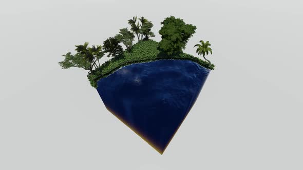 Isometric seafront forest