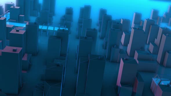 Abstract Digital Futuristic City