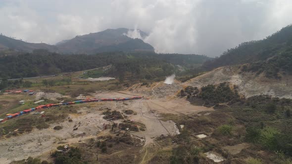 Volcanic Plateau Indonesia Dieng Plateau