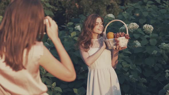 Photoshoot with a basket