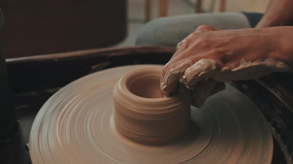 Shaping Ceramics on Pottery Wheel