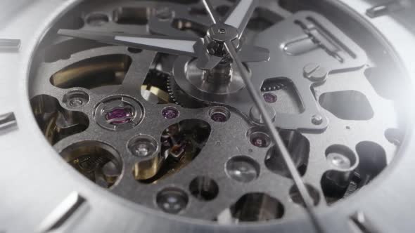 Skeleton Watch with Open Mechanism Rotating