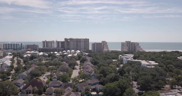 Beach real estate in South Carolina from drone