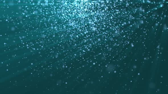 Underwater Liquid Particles and Light Beams Motion Background alt