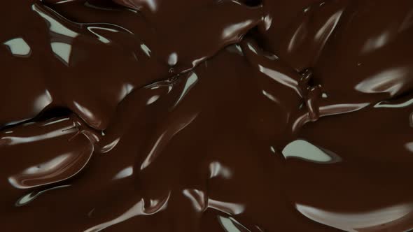 Super Slow Motion Shot of Swirling Melted Chocolate at 1000 Fps