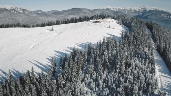 Ski Resort at Snow Mountain Aerial